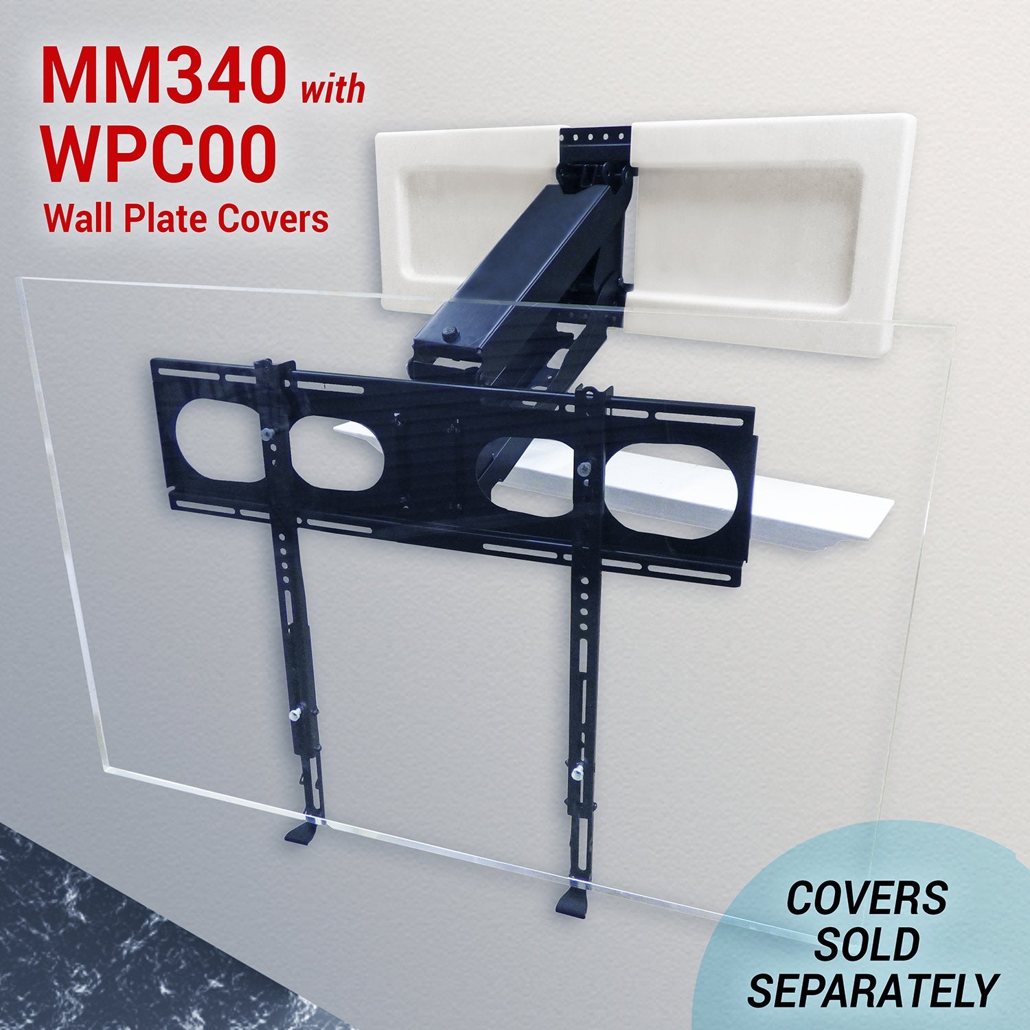 WPC00 Wall Plate Covers - MantelMount Pull Down TV Mount Accessories